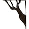 Ekena Millwork Damon Wrought Iron Bracket, (Single center brace), Antiqued Brass 1 1/2"W x 10"D x 12"H BKTM01X10X12SDAABS - alternate 9